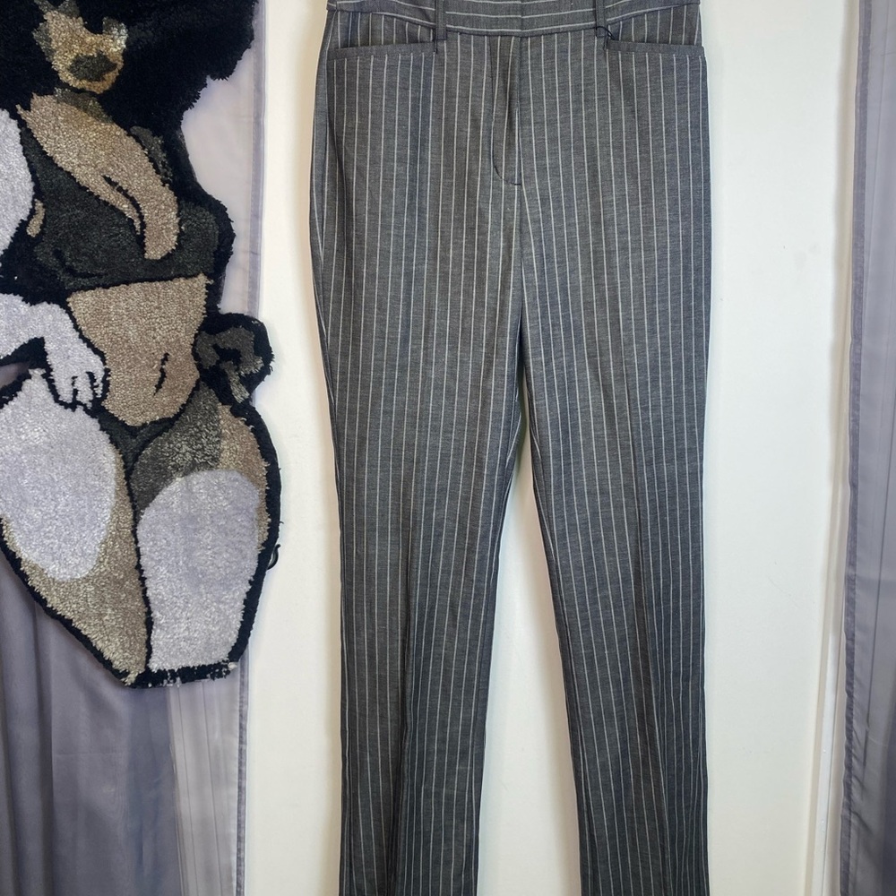 Express Gray Pinstripe 6 Tall Dress Pants NWT Tailored.